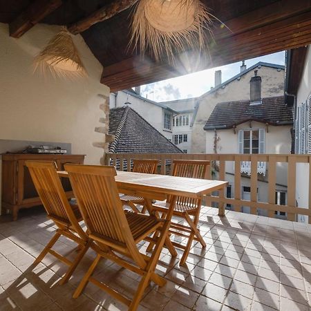 Grand Appartement 8 Personnes Terrasse Privative Hyper Centre Calme Lons-le-Saunier Exterior foto